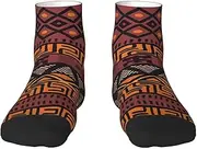 [JBYJBX] African Mud Cloth Tribal Print Adult Socks Womens Mens Workout Thermal Cozy All-Season Gift Holiday Articles Use, 1 Black, One Size