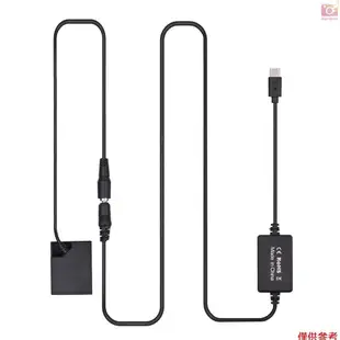 Pd USB Type-C 電纜轉 NP-W126 虛擬電池直流耦合器更換適用於 Fujifilm X-A2 A3 X-