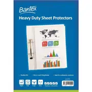 Bantex Heavy Duty Sheet Protectors 125 Micron A3 Clear Pack 25