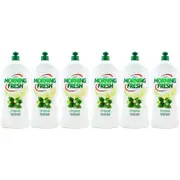 6PK Morning Antibacterial Dishwashing Liquid Dish Cleaner 1.25L Original Clear