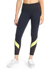Athleta Colorblock Sonar 7/8 Tight, Black/Navy Sz XS (1152B13)
