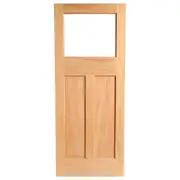 Edwardian Internal 82cm Door 1 Glass Panel, Raw Raw Hemlock Veneer & Clea