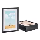 5x Black A4 (8" x 12") Photo Frames with White A5 Mount Picture Home Wall Décor