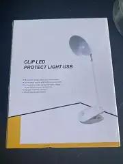 Led Clip-On Desk Table Reading Touch Light Lamp USB Rechargeable White New