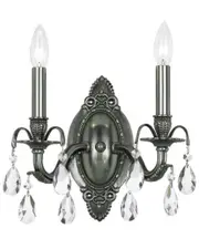 Crystorama 2-Light Dawson Sconce Hand Cut Crystal