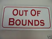 Vintage OUT OF BOUNDS Metal Golf Sign NEW 4 Country Club Course Range Flag