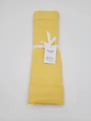 Williams Sonoma Washed Linen Table Runner 18" x 108" Yellow Spring Easter NEW