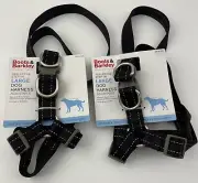 (2) Boots & Barkley Large Dog Harnesses Adjustable Step-In Reflective￼ Quality ￼