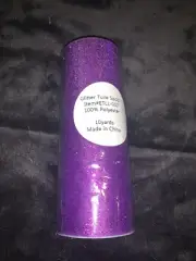 Glitter Tulle Spool Fabric Net, Purple, 6 inch x 10 yard Brand New ETLL-007