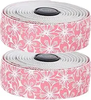 Bike Bar Tape - Road Bike Bar Tape - Padded Anti-Slip Cherry Pattern 2 Rolls Accessories for Steering Gravel Hockey Rowing Pole