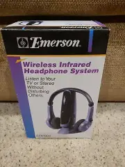 Emerson Wireless Infrared Headphone System TV Stereo Ehp 800 New Inbox