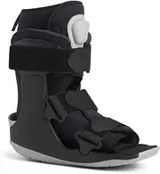 Ovation Medical Gen 2 Short Pneumatic Walking Boot - Lightweight, Low Profile CAM Walker Boot - Premium Medical Boot for Foot Injuries, Ankle Sprains, Fracture Recovery Support, & More (Gray, Small)