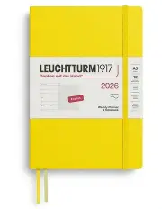 [LEUCHTTURM1917] Weekly Planner Notebook Medium A5 2026 Softcover in Lemon