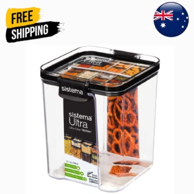 Sistema Ultra Tritan Airtight Pantry Storage Container | 920 ml Square Food Stor