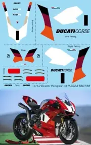 1/12 Decals for Ducati Panigale V4 R 2023 TB Decal TBD758