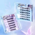 DIY Adhesive False Eyelashes Wispy Glue Free Fake Lashes Girls