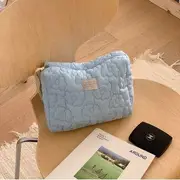 Olsin - Plain Makeup Bag (various designs) Blue - M