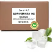 ULTRA CLEAR TRANSPARENT ORGANIC GLYCERIN MELT & POUR SOAP BASE 100% PURE 20 Lb
