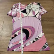 EMILIO PUCCI WOMENS T-SHIRT % COTTON Size XS. Made In Italy.