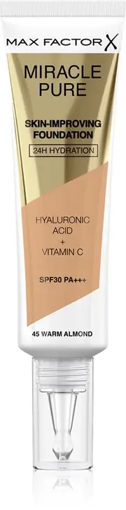 [Max Factor] Miracle Pure Moisturizing Makeup (Skin Enhancement Foundation) 30 ml - Shade: 45 Warm Almond