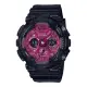 【CASIO 卡西歐】經典黑雙顯時尚腕錶/紫羅蘭紅 45.9mm(GMA-S120RB-1A)