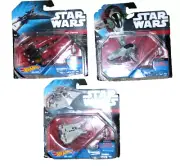 Star Wars Hot Wheels Starships Rebel Snowspeeder Slave I XWing Fighter Die Cast