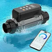 Advwin Salt Chlorine Generator, Smart Saltwater Pool Chlorinator System with App Remote Control & Low Salt Alarm & Self Cleaning, Salt Cell Generator for Pools, Hot Tubs, Spa Maintenance