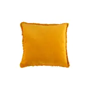 Maine & Crawford Maci 50x50cm Velvet Ruffle Edge Cushion Pillow Decor Mustard