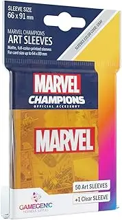 Fantasy Flight Games Gamegenics Marvel Marvel Chapmions Card Sleeves, Orange (50 Sleeves)