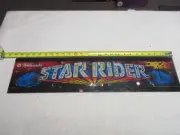WILLIAMS FULL SIZE ARCADE MARQUEE STAR RIDER 26" x 6" ORIGNAL PART