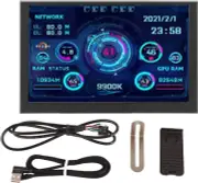 5In Computer Temp Monitor, 800X480 IPS PC Temperature Display Mini HDMI USB Seco