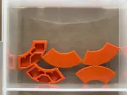 LEGO Parts - Reddish Orange Tile, Round Corner 2 x 2 Macaroni - No 27925 - QTY 5