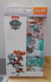 Nickelodeon Girl's Paw Patrol Briefs 6 Count Size 4T
