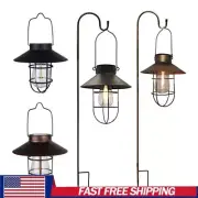 Solar Retro Outdoor Camping Lamp Vintage Hanging Tent Lantern Road Path Light