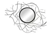 Twig Frame Black Decorative Wall Mirror Art