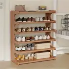 Bamboo Shoe Rack - Multi-Layer, Freestanding, Wood Grain, Easy To Assemble