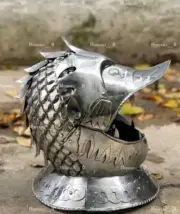 18GA Steel Medieval Eagle Face Helmet Medieval Knight Replica Helmet