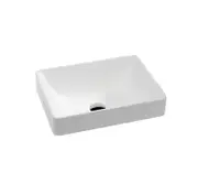 450*330*150mm FIE Kado Matte White Cast Stone Rectangle Semi-Insert Basin