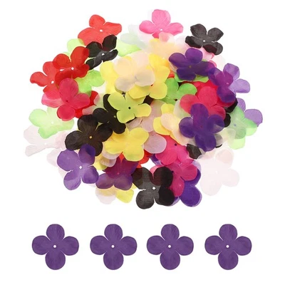 1.8 Inch Flowers Patch, 300Pcs Artificial Flowers Handmade Patches, Purple