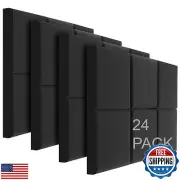 JBER Acoustic Studio Foam, 24 Pack 2" X 12" X 12" Round C-Panel Sound Foam Pa
