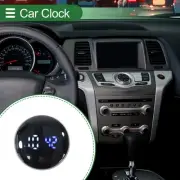Car Clock White Circle White Blue Light ABS/Rubber Round 1 Pcs