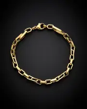 14K Italian Gold Oval Link Bracelet