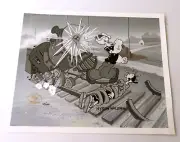 Popeye Great Train Stoppery Limited Edition Sericel Signed Myron Waldman
