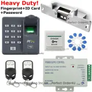 ZKTeco Fingerprint +RFID Card Door Access Control System +Strike Lock+2 Remotes