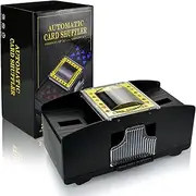 Nileole 2/4/6 Deck Automatic Card Shuffler, Battery-Operated Electric Shuffler, Casino Card Game Table Accessories for Travel, UNO, Phase 10, Skip-Bo, Texas Hold'em
