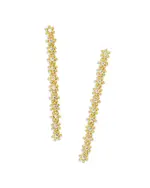 Kendra Scott Nydia Cubic Zirconia Flower Linear Drop Earrings in 14K Gold Plated