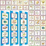 Geyee 60 Pcs Kids Visual Schedule Cards Daily Routine Chart Visual Wall Planner Cards Bulk for Autism Learning Materials Aspergers ADHD Home School Education Behavioral Tool(Blue)