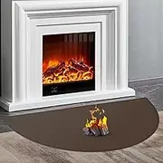 Hearth Rugs for Fireplaces Fire Resistant, 59 x 32 inch Fireproof Fireplace Mat Hearth Rug, Hearth Pads for Wood Stove Fireplace Indoor Outdoor, Protect Floors Carpets from Sparks Embers-Brown, 1mm