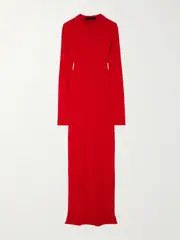 [Proenza Schouler] Proenza Schouler - Lara Convertible Cutout Bouclé Maxi Dress - Red - small small Red