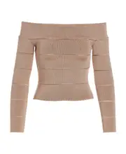 Bare-shoulder blouse FR34,FR36,FR38 Nude